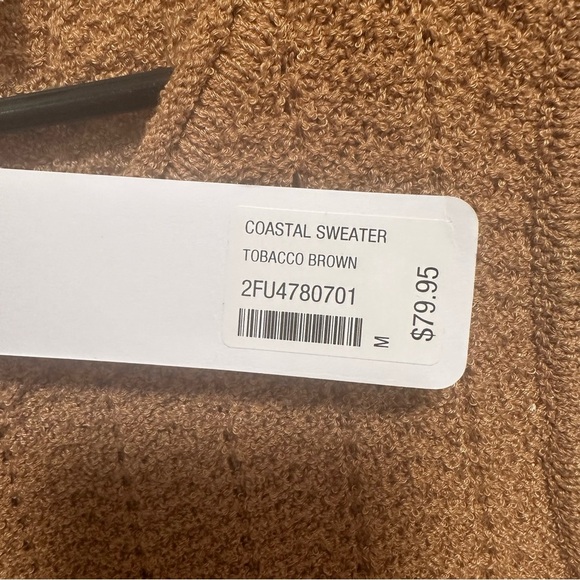 Soft Surroundings Coastal Sweater Vest Tobacco Brown NWT Size Medium - Picture 4 of 5